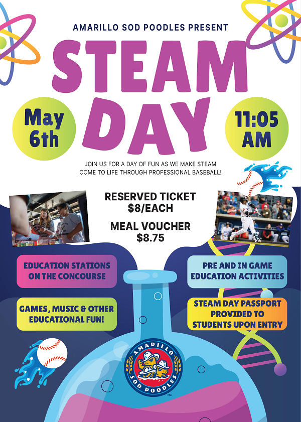 Steam Day at the Amarillo Sod Poodles for homeschoolers